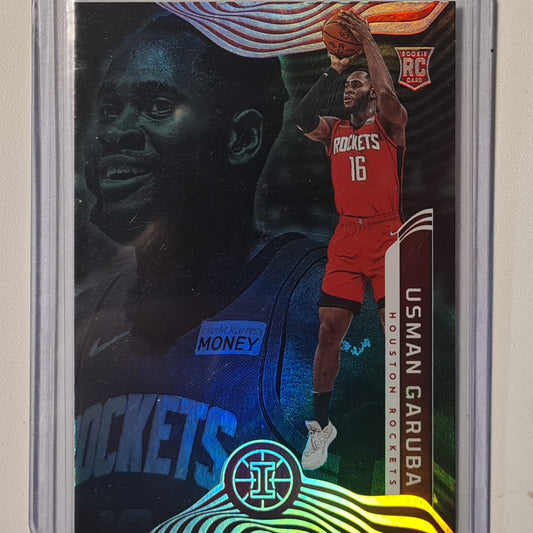 Usman Garuba 2021-22 Panini illusions refractor Rookie RC #173 NBA Basketball Houston Rockets Excellent mint sleeved