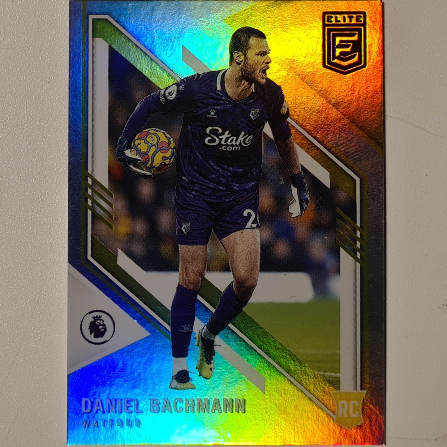 Daniel Bachmann 2021-22 Panini Elite premier league Rookie RC #156 Football Watford Excellent sleeved