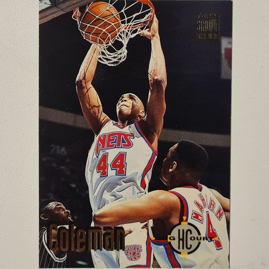 Derrick Coleman 1993 Topps Stadium club High Court #170 NBA basketball New Jersey Nets very good