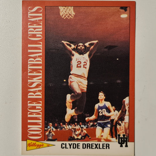 Clyde Drexler 1992 Kelloggs college basketball greats 2 of 18 NBA Basketball Houston good