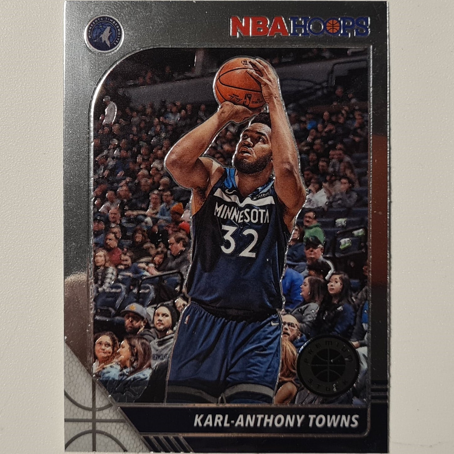 Karl Anthony Towns 2019-20 Panini NBA Hoops premium stock #111 NBA Basketball Minnesota Timberwolves excellent/mint