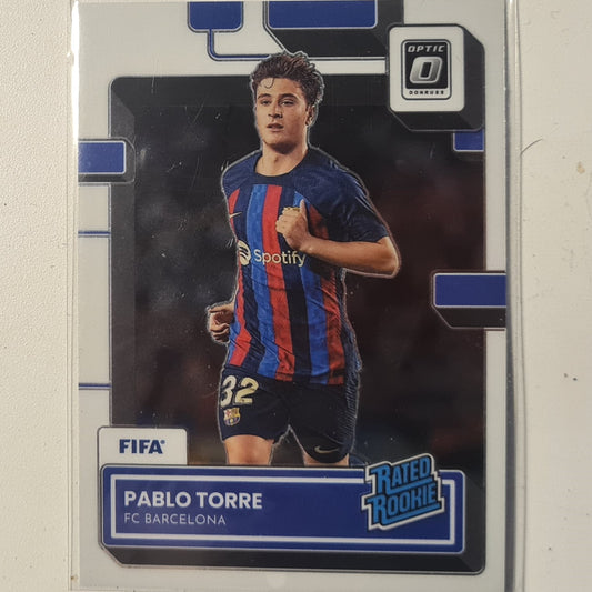 Pablo Torre 2022-23 Panini Donruss Optic rated rookie RC #190 Soccer Football club Barcelona excellent/mint Sleeved