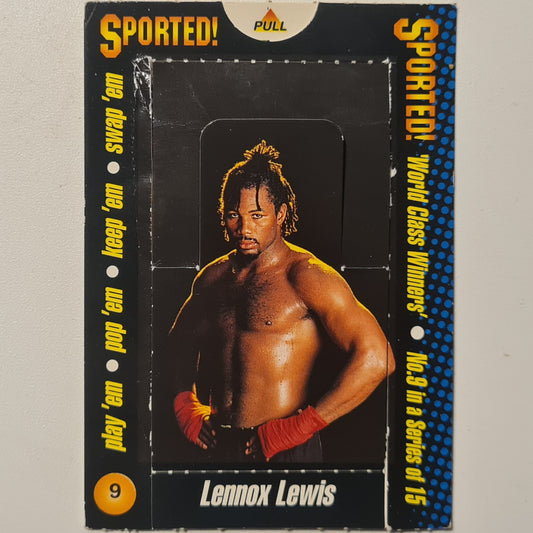 Lennox Lewis 90's sported world class winners pop up card  Boxing #9 fair some wear but works