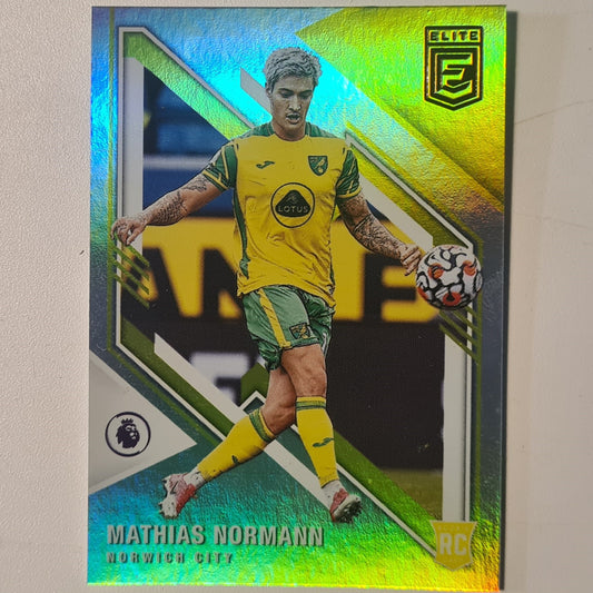 Mathias Normann 2021-22 Panini Elite premier league Rookie RC #125 Football Norwich  excellent Sleeved