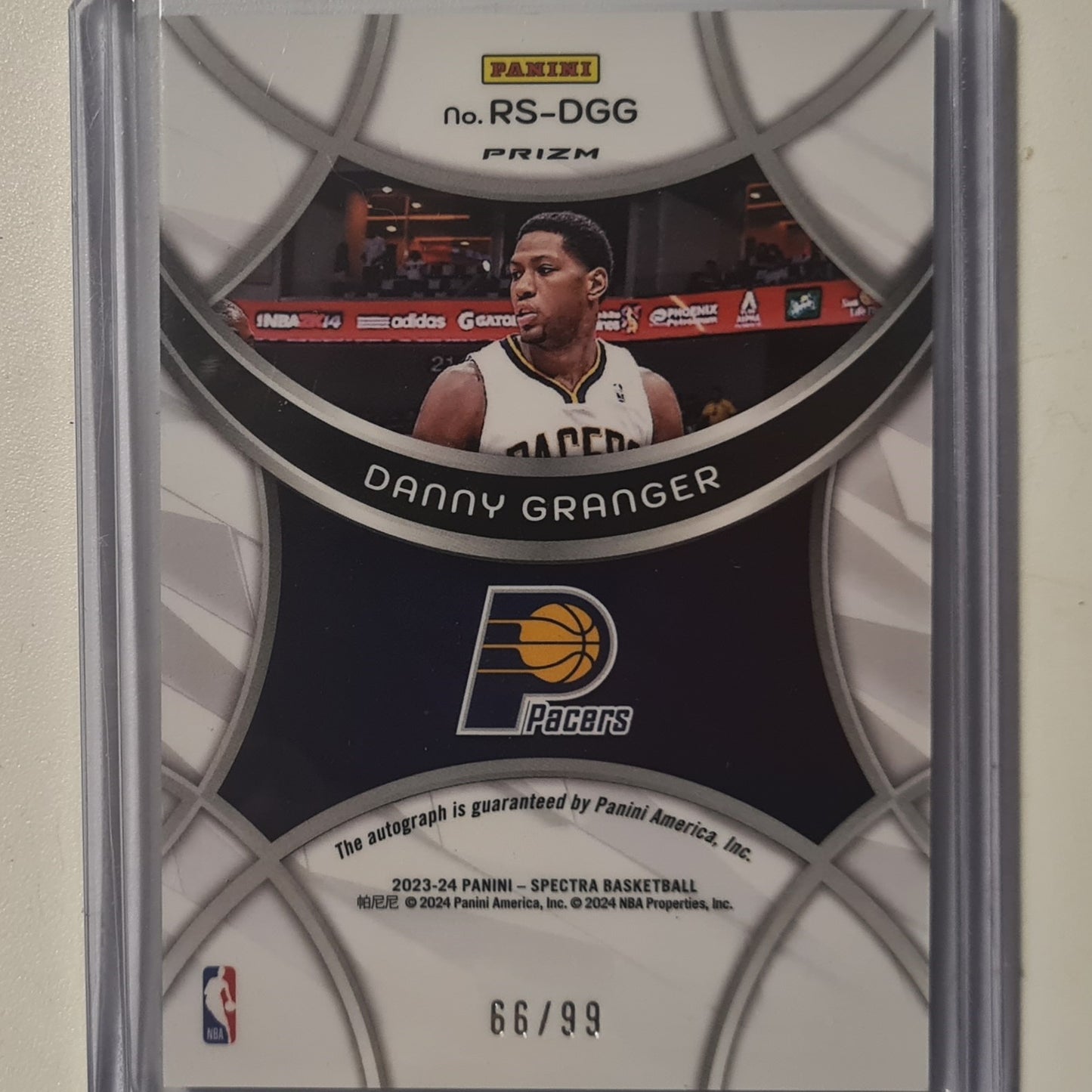 Danny Granger 2023-24 Panini Spectra radiant autograph auto Prizm 66/99 RS-DGG NBA Basketball Indiana pacers mint Sleeved