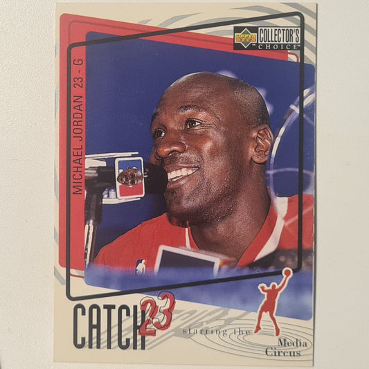 Michael Jordan 1997 Upper-Deck Catch 23 #191 Media Circus Chicago Bulls good very good Sleeved