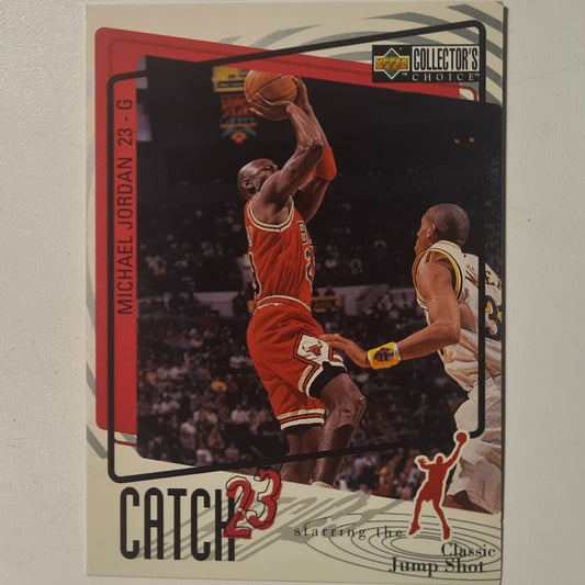 Michael Jordan 1997 Upper-Deck Catch 23 #192 classic jump shot Chicago Bulls good very good Sleeved