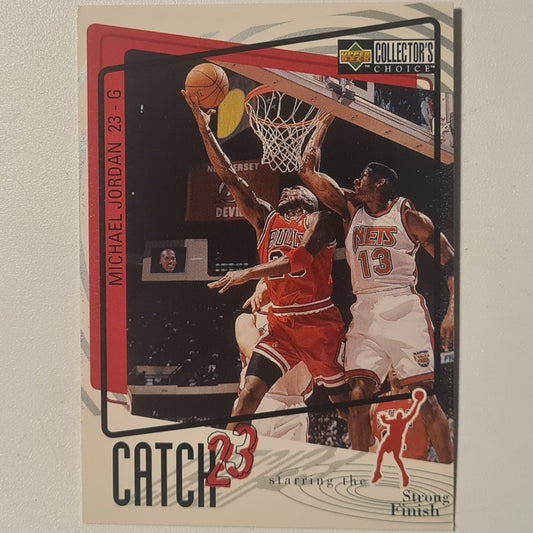 Michael Jordan 1997 Upper-Deck Catch 23 #194 strong finish Chicago Bulls good very good Sleeved
