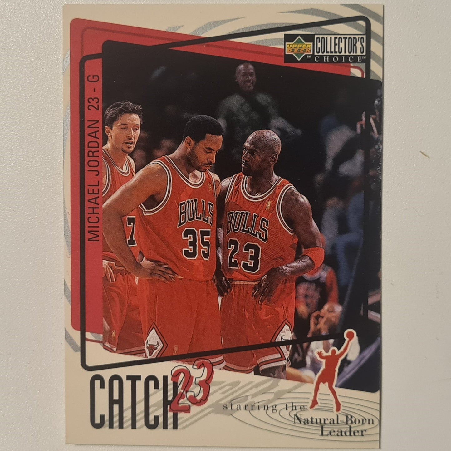 Michael Jordan 1997 Upper-Deck Catch 23 #195 natural born leaders Chicago Bulls good very good Sleeved