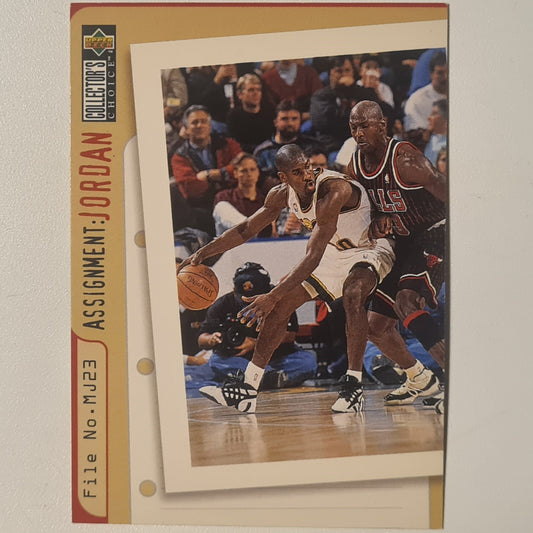 Michael Jordan 1997 Upper-Deck Assignment Jordan Gary Payton #366 Chicago Bulls good very good Sleeved