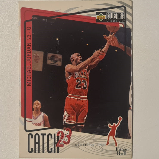 Michael Jordan 1997 Upper-Deck catch 23 starring the #187 Chicago Bulls good Sleeved