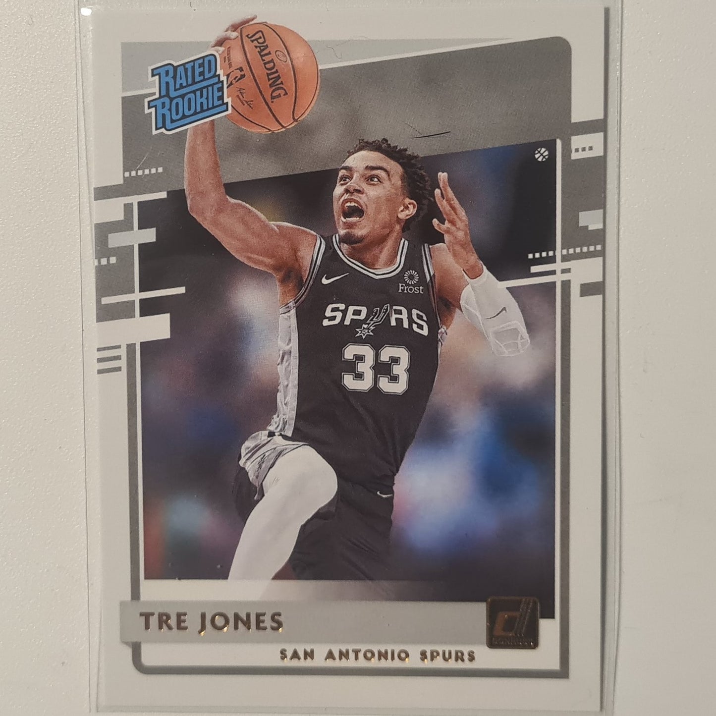 Tre Jones 2020-21 Panini Donruss rated rookie RC #244 NBA Basketball San Antonio Spurs Excellent/mint Sleeved