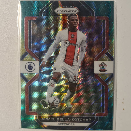 Armel Bella-Kotchap 2022-23 Panini Prizm premier league green yellow wave #213 Southampton mint Sleeved