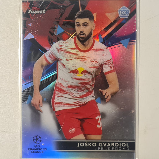 Josko Gvardiol 2022 Topps Finest Champions league refractor Rookie RC #90 RB Leipzig mint Sleeved