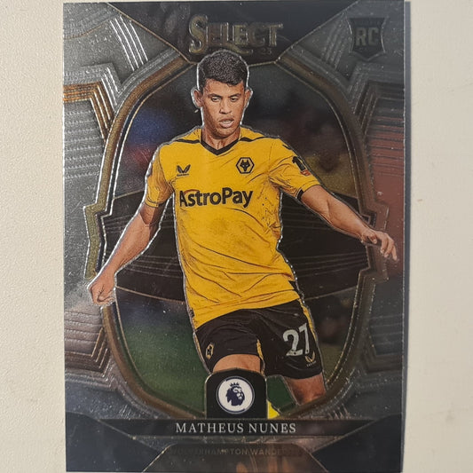 Matheus Nunes 2022-23 Panini Select premier league RC Rookie #99 Wolverhampton Wanderers mint Sleeved