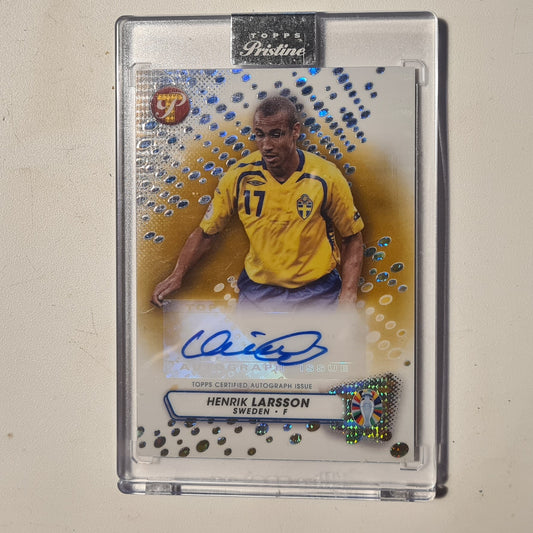 Henrik Larsson 2023 Topps Pristine Autograph auto card 49/50  PA-HL football Sweden mint cased