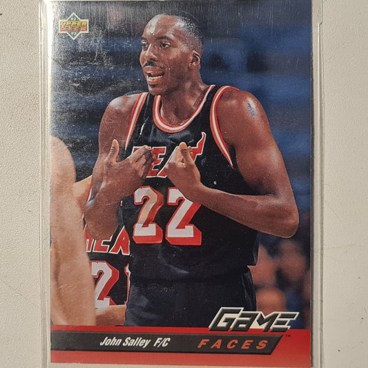 John Salley 1993 Upper-Deck Game Faces #497 NBA Basketball Miami Heat excellent sleeved