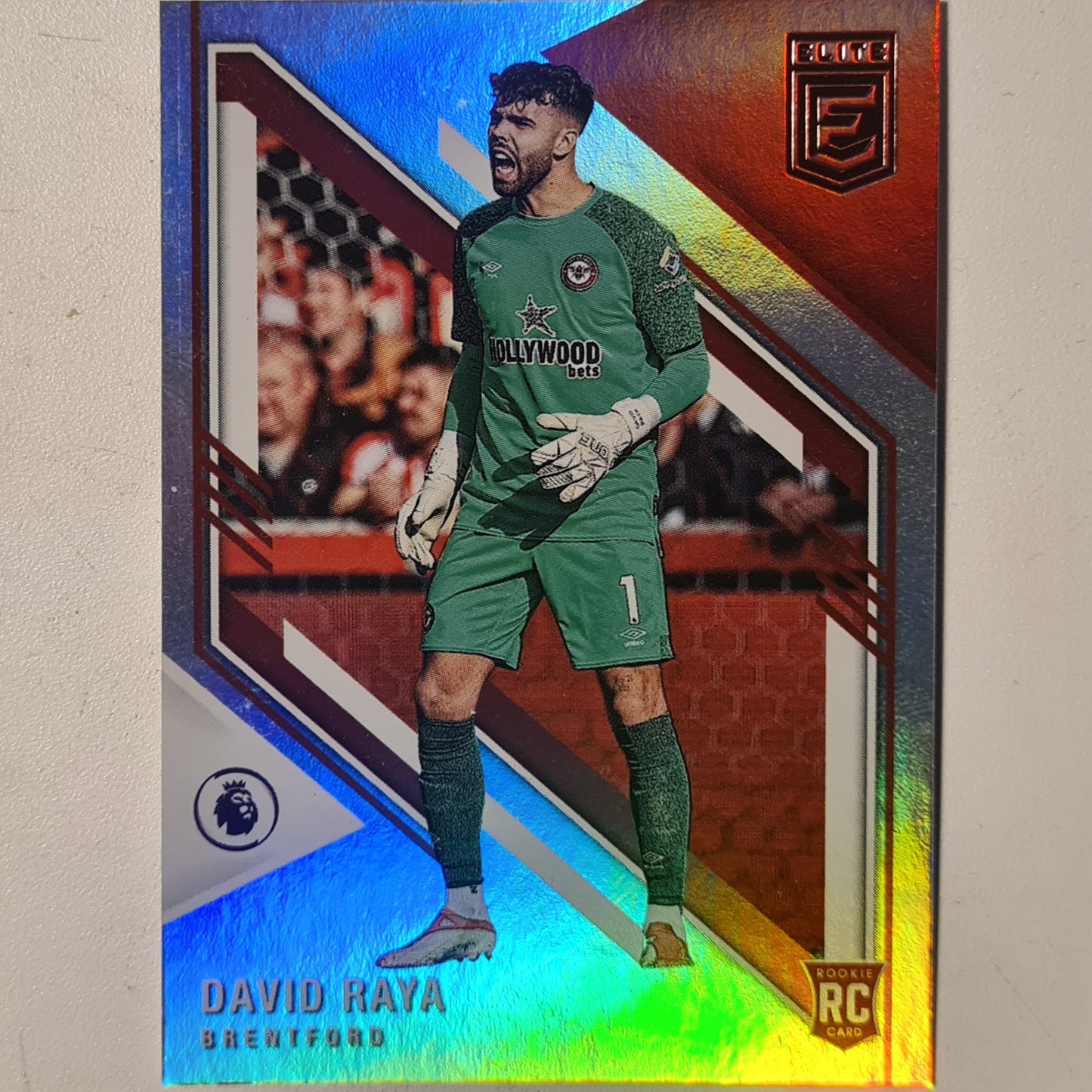 David Raya 2021-22 Panini Elite Premier league soccer Rookie RC #20 Football Brentford Excellent/mint sleeved