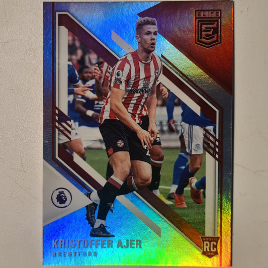 Kristoffer Ajer 2021-22 Panini Elite Premier league soccer Rookie RC #23 Football Brentford Excellent/mint sleeved