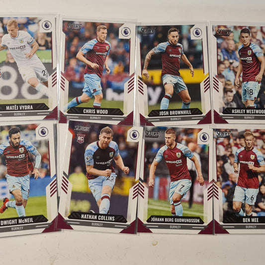 Burnley 2021-22 Panini Score Soccer base card football bundle Chris wood mint sleeved bun01