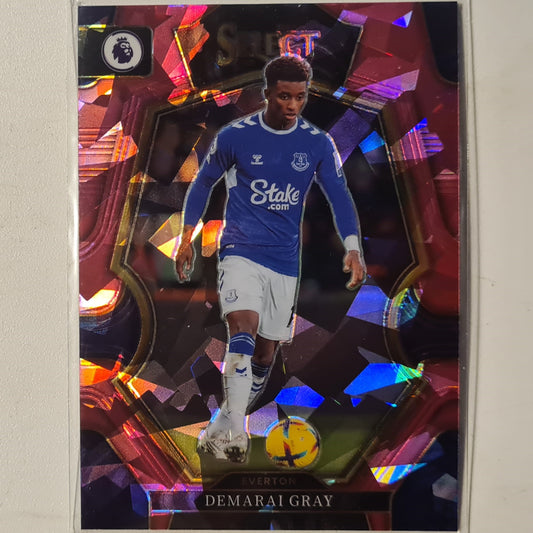 Demarai Gray 2022-23 Panini select premier league pink cracked ice #197 Football Everton mint sleeved