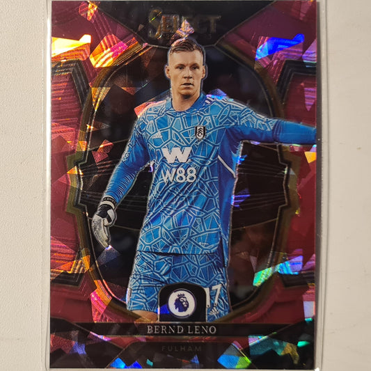 Bernd Leno 2022-23 Panini select premier league pink cracked ice #44 Football Fulham mint sleeved