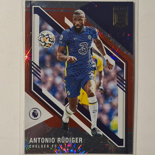 Antonio Rudiger 2021-22 Panini Donruss Elite Premier League Fireworks #44 Soccer Football Chelsea excellent/mint Sleeved