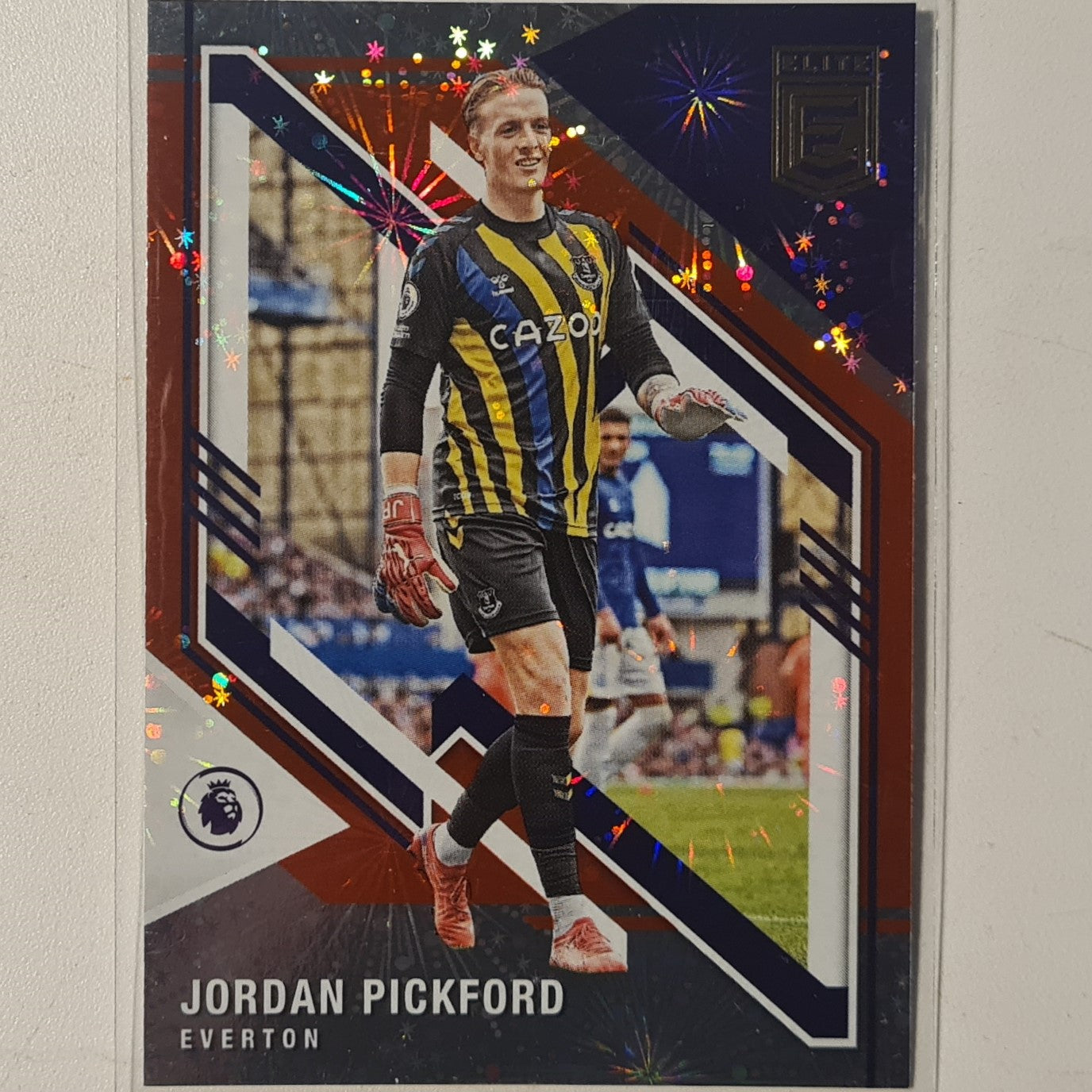 Jordan Pickford 2021-22 Panini Donruss Elite Premier League Fireworks #65 Soccer Football Everton excellent/mint Sleeved