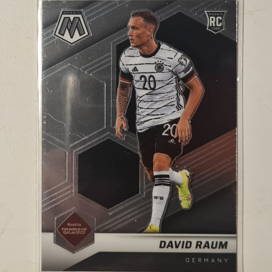 David Raum 2021-22 Panini Mosaic FIFA road to world cup Rookie RC #63 Soccer Germany EX- Mint Sleeved