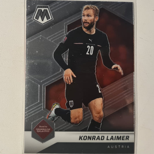 Konrad Laimer 2021-22 Panini Mosaic FIFA road to world cup #134 Soccer Austria EX- Mint Sleeved