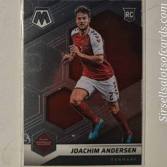 Joachim Andersen 2021-22 Panini Mosaic FIFA road to world cup Rookie RC #152 Soccer Denmark EX- Mint Sleeved