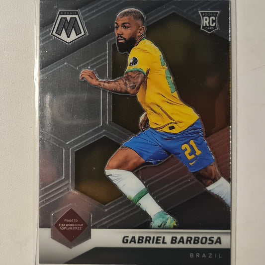 Gabriel Barbosa 2021-22 Panini Mosaic FIFA road to world cup Rookie RC #164 Soccer Brazil EX- Mint Sleeved