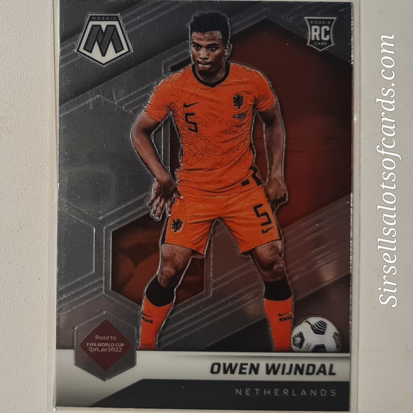 Owen Wijndal 2021-22 Panini Mosaic FIFA road to world cup Rookie RC #176 Soccer Netherlands EX- Mint Sleeved