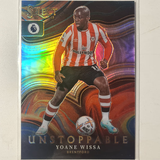 Yoane Wissa 2022-23 Panini Select premier league unstoppable  refractor RC Rookie #1 Brentford mint Sleeved