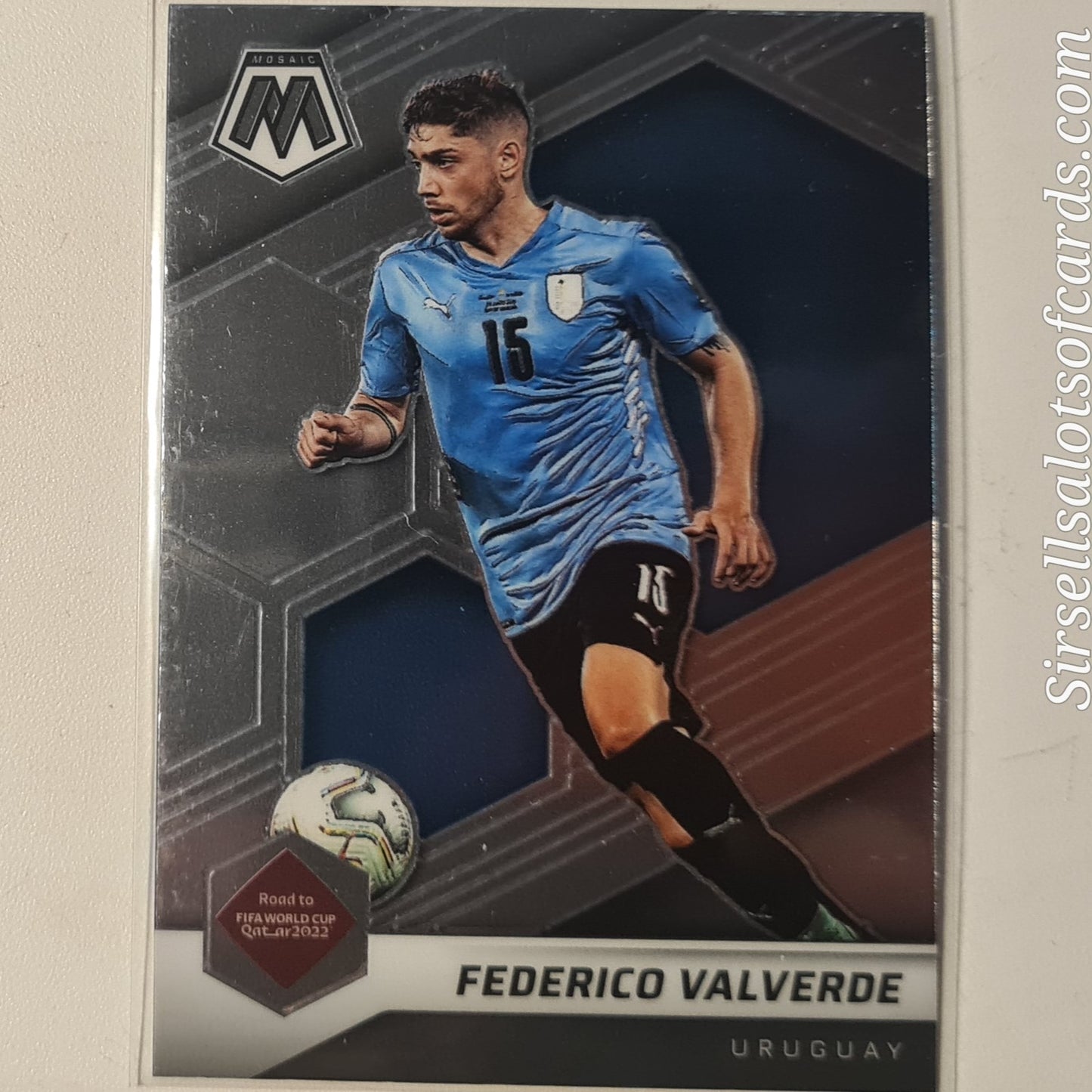Federico Valverde 2021-22 Panini Mosaic fifa road to world cup  #122 Soccer Uruguay mint Sleeved