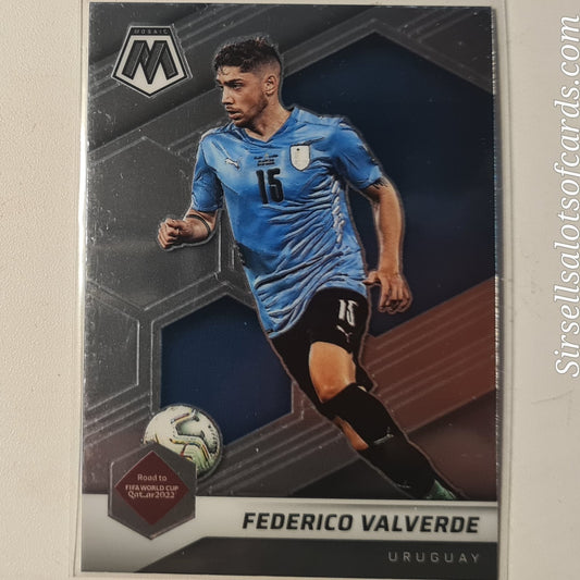 Federico Valverde 2021-22 Panini Mosaic fifa road to world cup  #122 Soccer Uruguay mint Sleeved