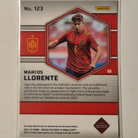 Marcos Llorente 2021-22 Panini Mosaic fifa road to world cup  #123 Soccer Spain mint Sleeved