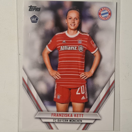 Franziska Kett 2023 Topps Bundesliga ( German issue) FCB-SZ Soccer Football Bayern Munich mint Sleeved