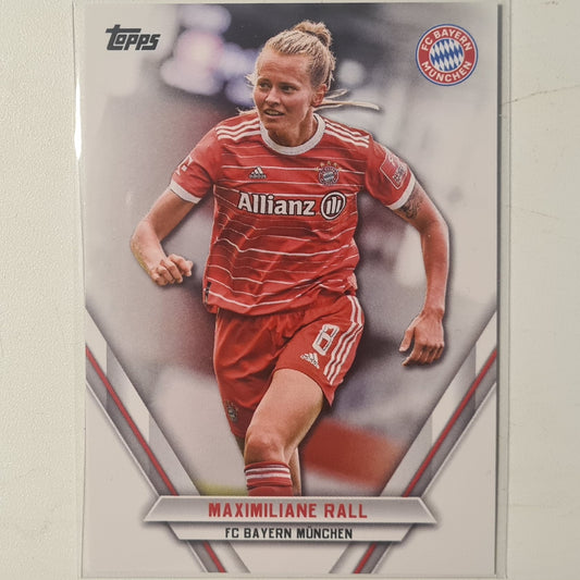 Maximiliane Rall 2023 Topps Bundesliga ( German issue) Rookie RC FCB-MR Soccer Football Bayern Munich mint Sleeved