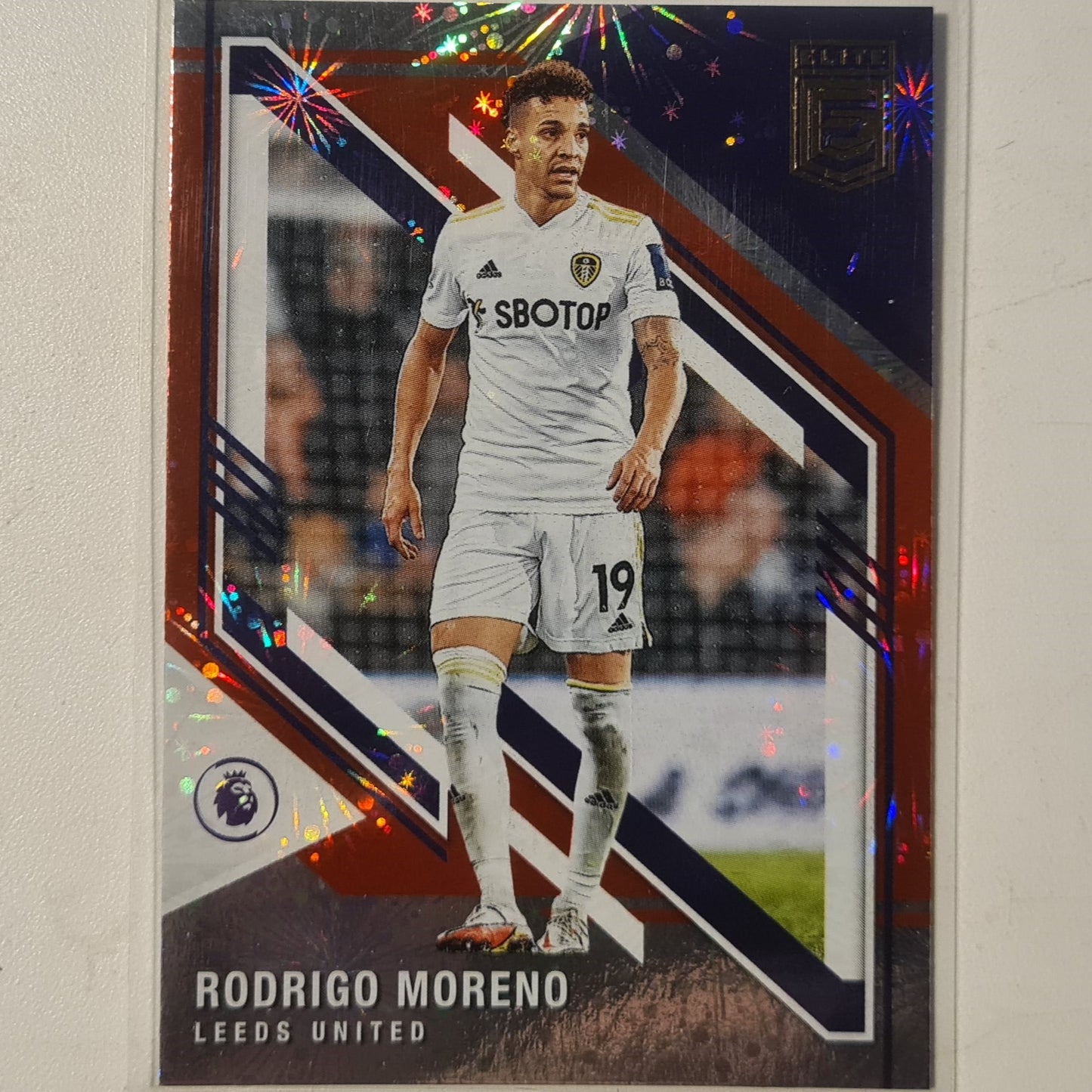 Rodrigo Moreno 2021-22 Panini Donruss Elite Premier League Fireworks  #77 Soccer Football Leeds excellent/mint Sleeved