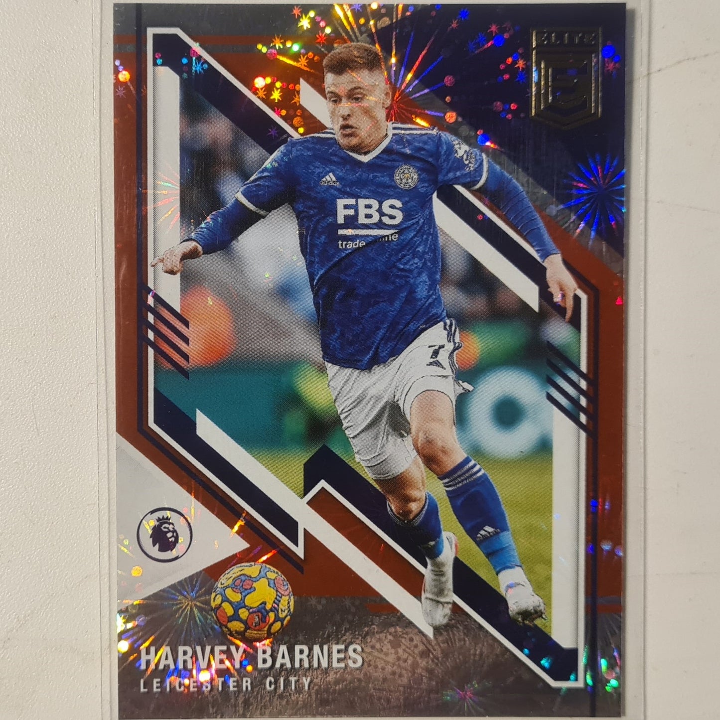 Harvey Barnes 2021-22 Panini Donruss Elite Premier League Fireworks #79 Soccer Football Leicester excellent/mint Sleeved