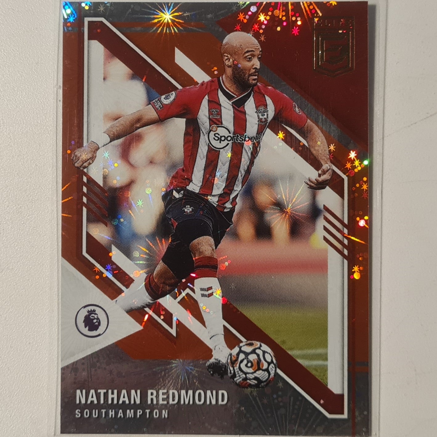 Nathan Redmond 2021-22 Panini Donruss Elite Premier League Fireworks #140 Soccer Football Southampton excellent/mint Sleeved
