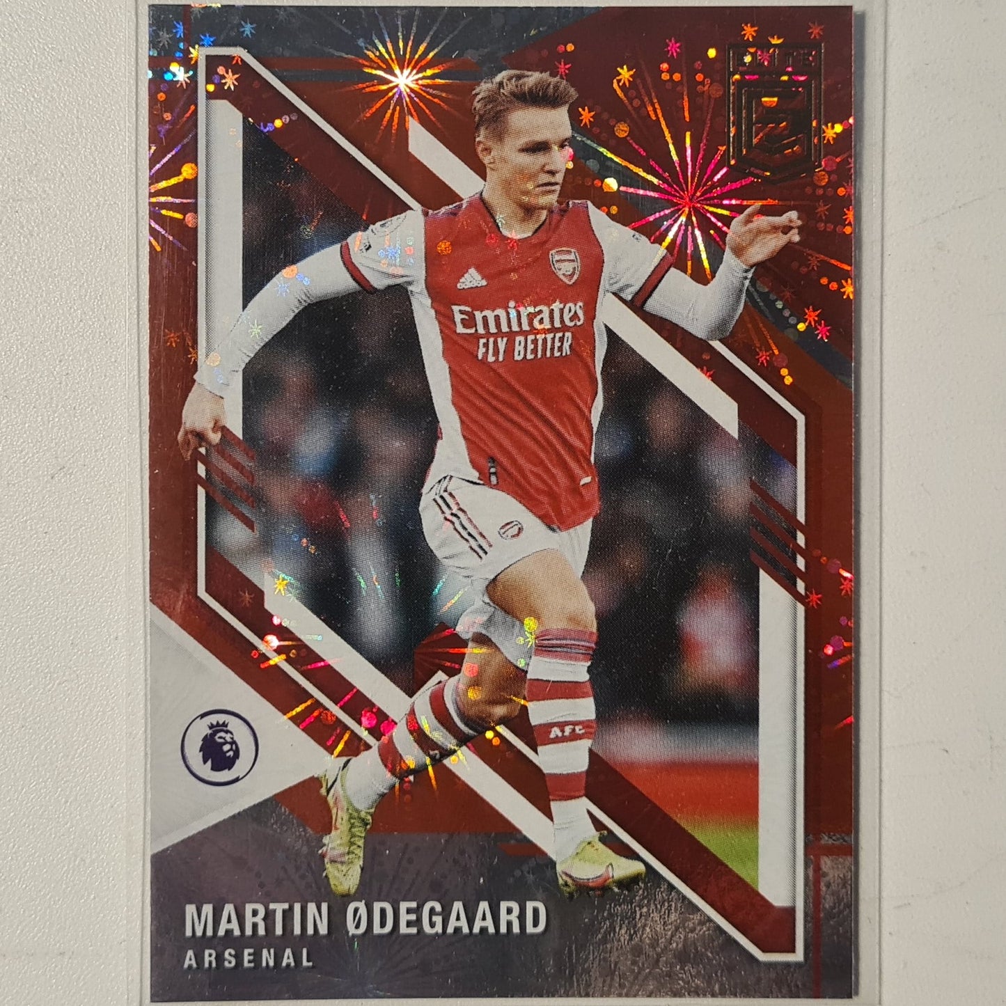 Martin Odegaard 2021-22 Panini Donruss Elite Premier League Fireworks #7 Soccer Football Arsenal ex-mint