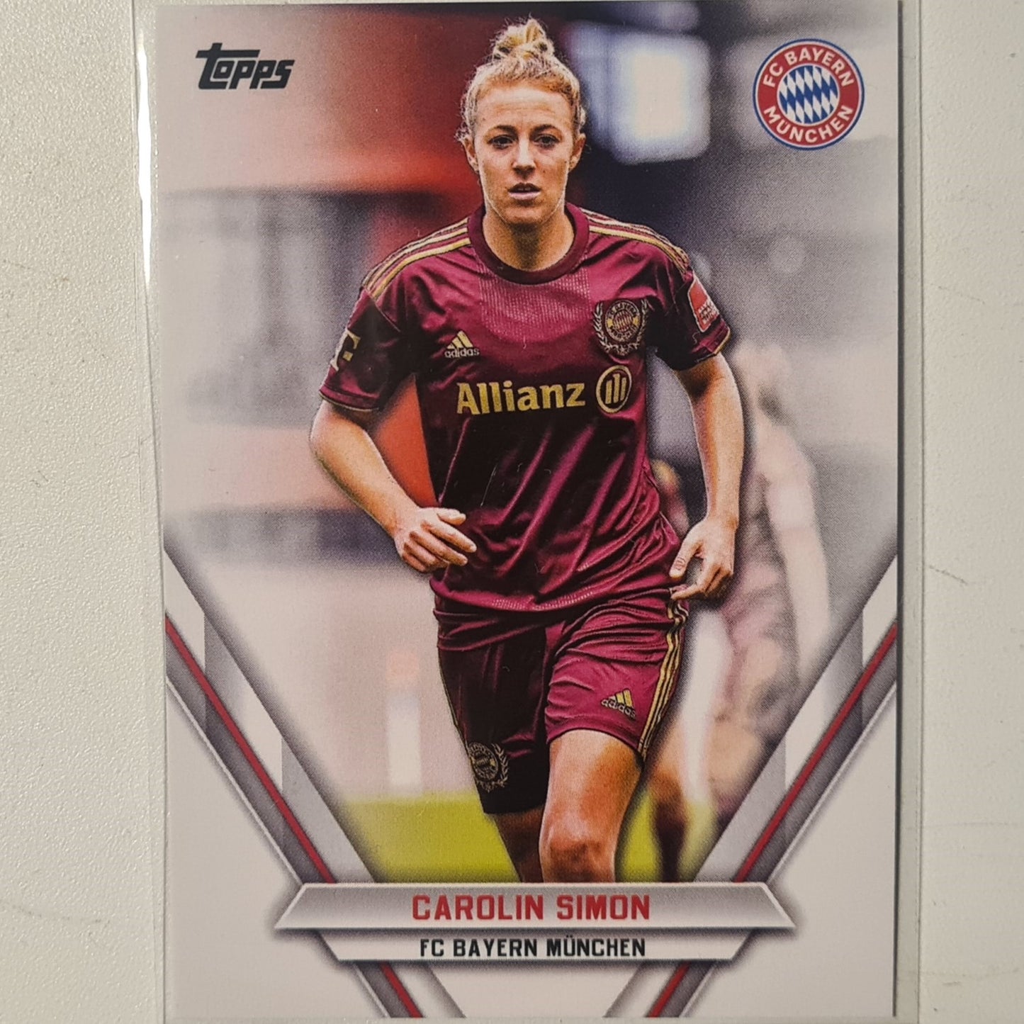 Carolin Simon 2023 Topps Bundesliga ( German issue) FCB-CS Soccer Football Bayern Munich mint Sleeved