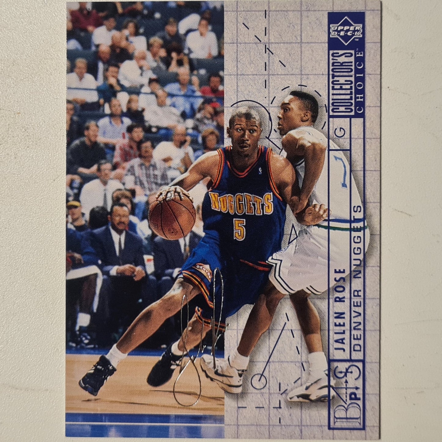 Jalen Rose 1994 upper-Deck blueprint silver facsimile auto variant  #378 NBA Basketball Denver Nuggets Excellent Sleeved