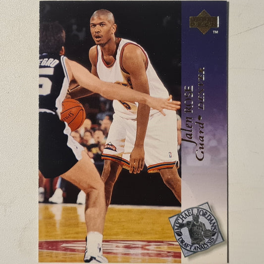 Jalen Rose 1995 Upper-Deck Michael Jordan's draft analysis #184 NBA Basketball Denver Nuggets Excellent Sleeved