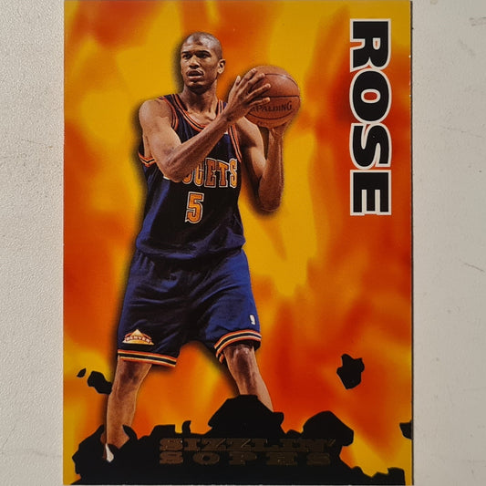 Jalen Rose 1995 Skybox NBA Hoops Sizzlin Sophs Rookie RC #206 NBA Basketball Denver Nuggets Excellent Sleeved