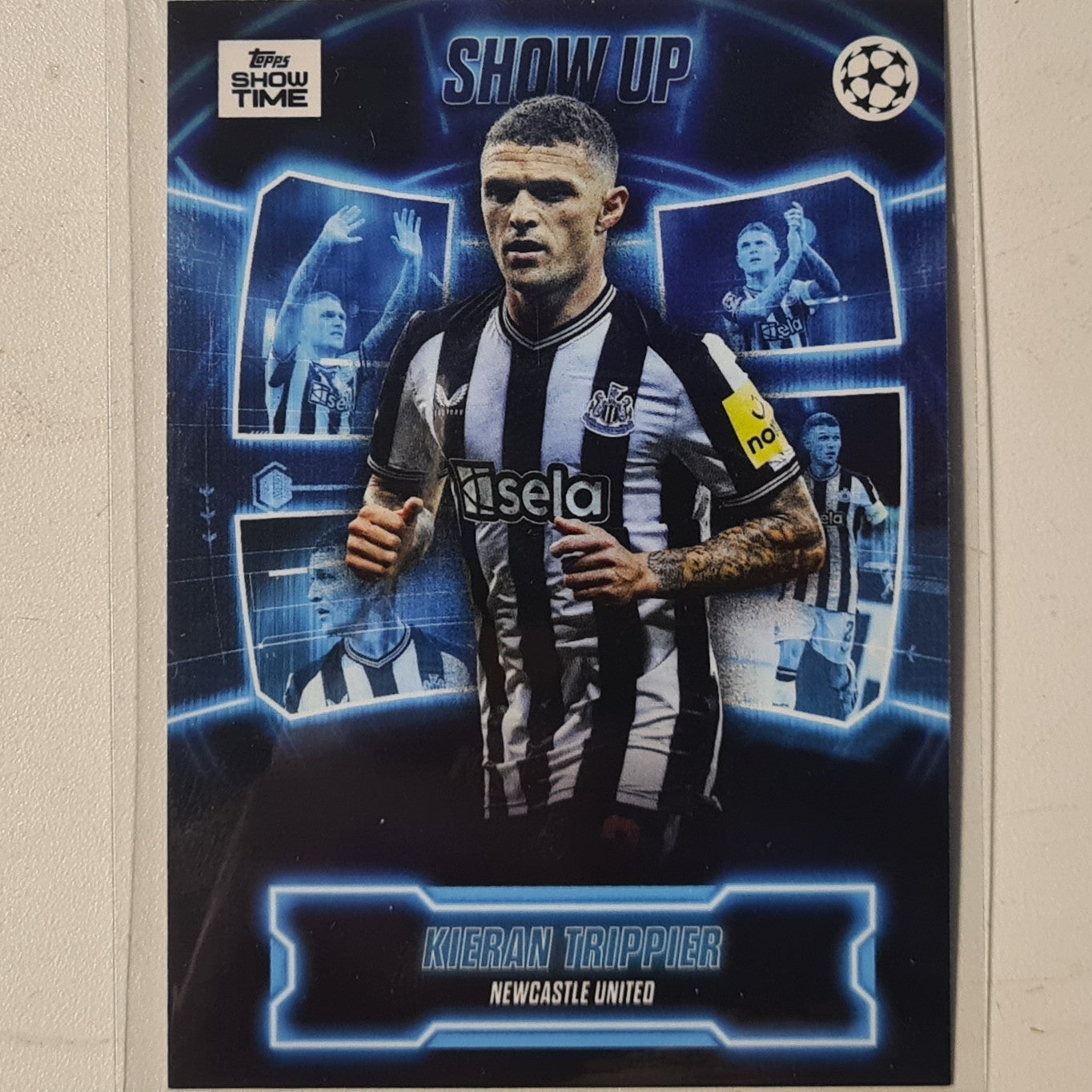 Kieran Trippier 2024 Topps show time champions league show up  Football Newcastle Ex-Mint Sleeved