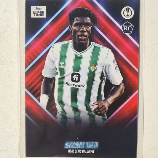 Assane Diao 2024 Topps show time champions league Rookie RC Football Real Betis Ex-Mint Sleeved