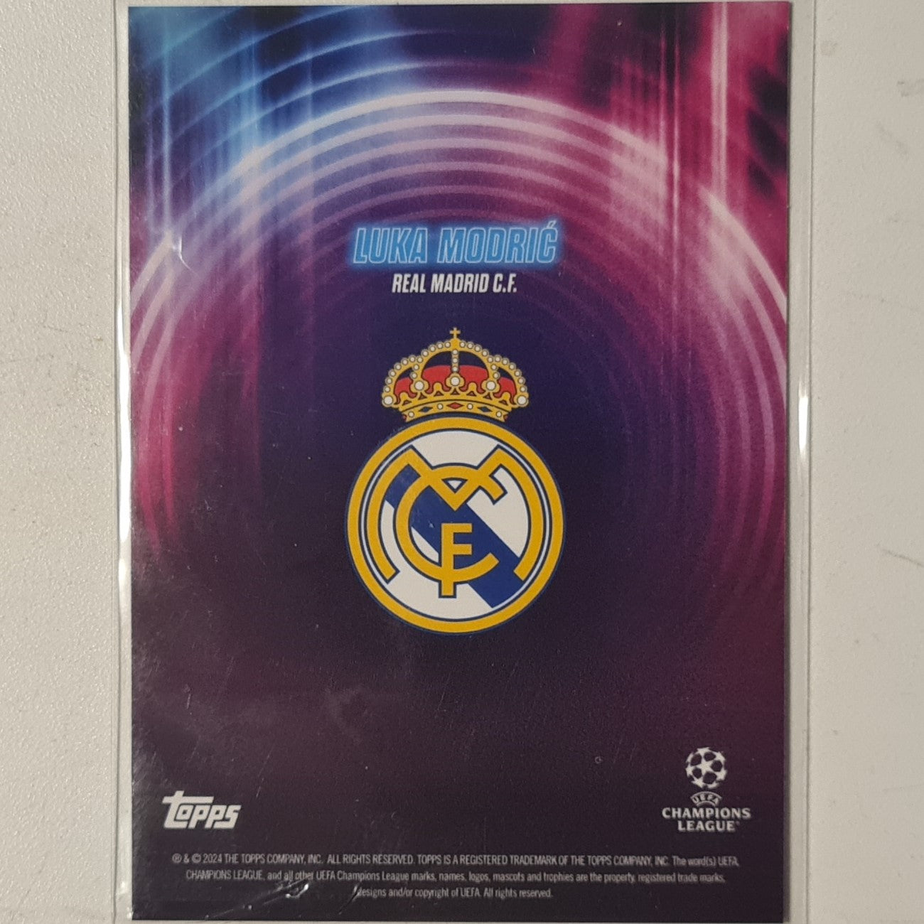 Luka Modric 2024 Topps show time champions league Football Real Madrid Ex-Mint Sleeved
